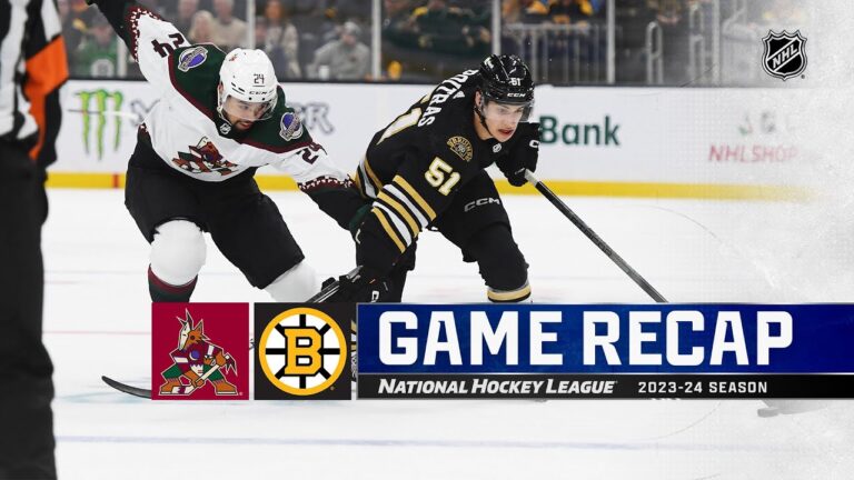 NHL: Boston Bruins Secure 5-3 Victory Over Arizona Coyotes at TD Garden