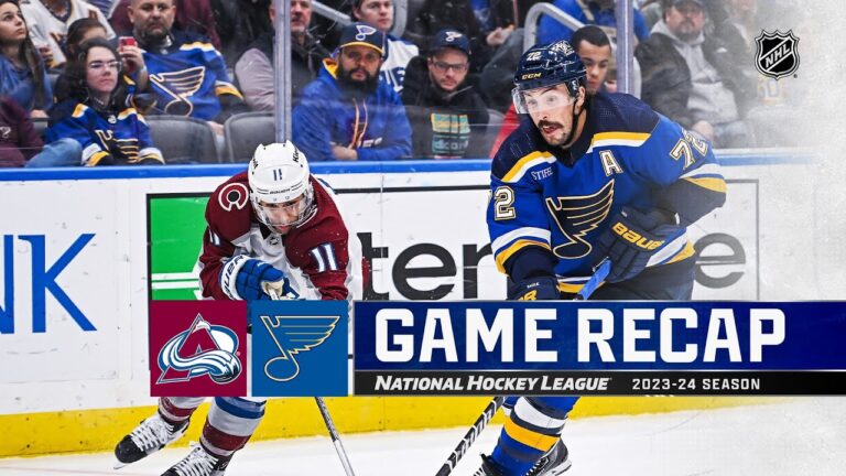 Toews’ Late Goal Propels Avalanche to 2-1 Victory Over Blues