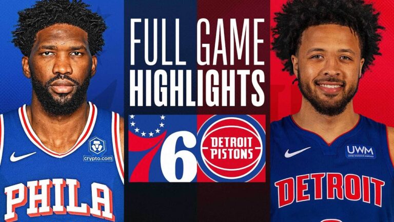NBA: Embiid’s 41 Points Fuel 76ers’ Rout of Pistons, Extending Detroit’s Loss Streak to 21
