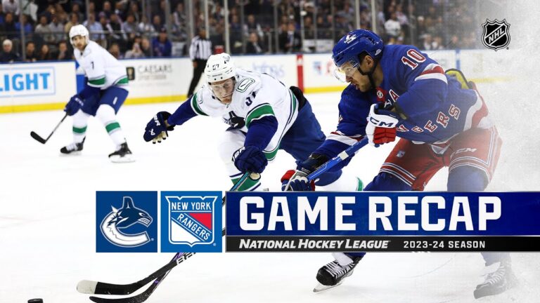 Pettersson and Hughes Lead Canucks to 6-3 Win Over Rangers