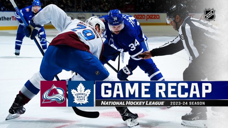 MacKinnon’s Late Goal Caps Avalanche’s Comeback Win Over Maple Leafs