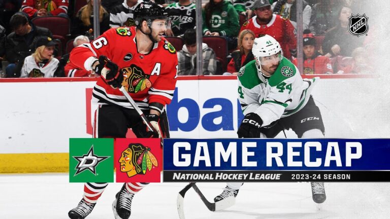 Stars Rally to Defeat Blackhawks 3-1, End Chicago’s Eight-Game Winning Streak