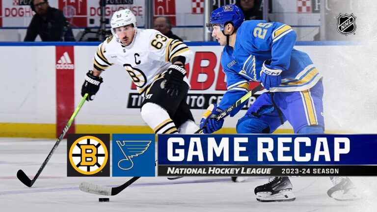 McAvoy’s Overtime Heroics Seal Bruins’ 4-3 Win Over Blues