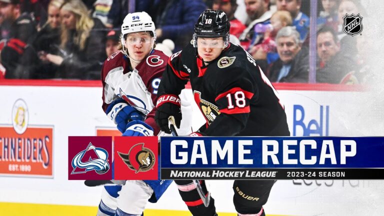 Rantanen’s Brace Spurs Avalanche’s 7-4 Comeback Win Over Senators