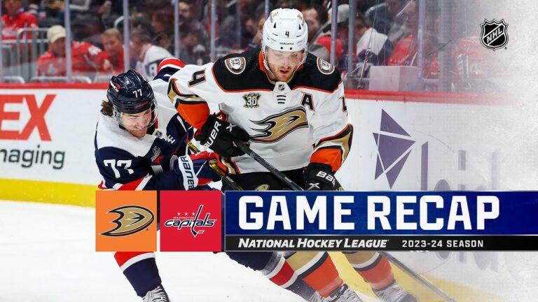 Kuemper’s Shutout Leads Capitals to 2-0 Win Over Ducks
