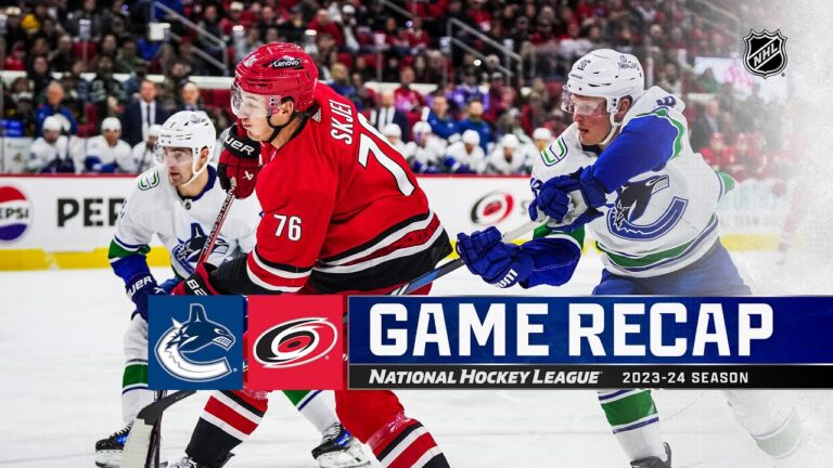 Lindholm Powers Canucks to Victory Over Hurricanes with Two Power-Play Goals