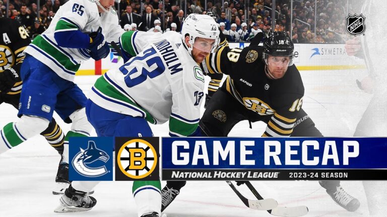 Bruins End Canucks’ Point Streak with a Convincing 4-0 Victory