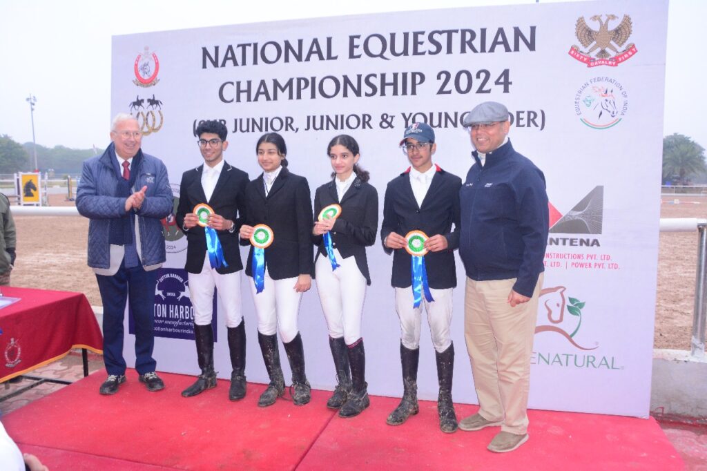 Junior dressage second finisher
