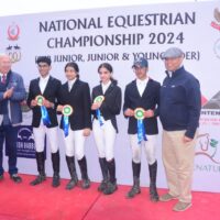 Junior dressage second finisher