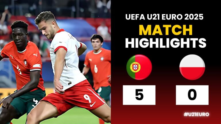 Portugal U21 – Poland U21 | 5-0 | Highlights | UEFA U21 Euro 2025